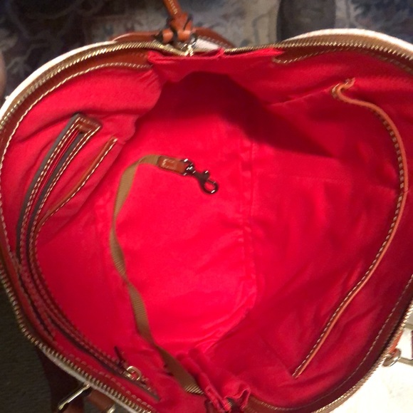 RARE HTF EUC Dooney and Bourke Lizard Leather Zip Zip Satchel crossbody in blush - Picture 10 of 13